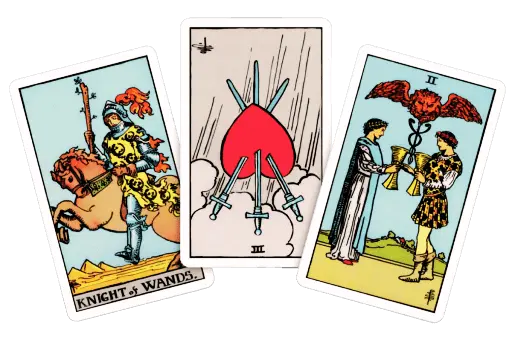 Three-card tarot love reading included as a bonus with Eva Bloom Soulmate Sketch